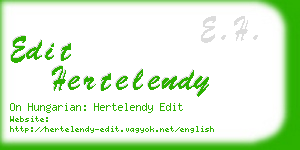 edit hertelendy business card